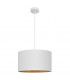 Alba Cylindrical Pendant Ceiling Light White Gold 45cm