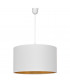Alba Cylindrical Pendant Ceiling Light White Gold 45cm