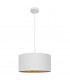 Alba Cylindrical Pendant Ceiling Light White Gold 45cm