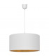 Alba Cylindrical Pendant Ceiling Light White Gold 40cm
