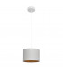 Alba Cylindrical Pendant Ceiling Light White Gold 20cm