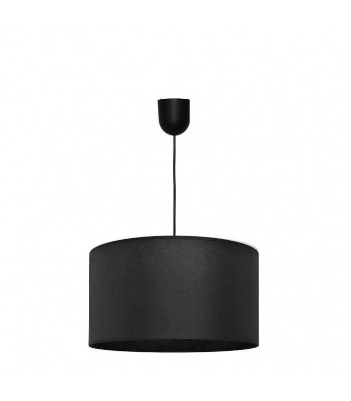 Alba Cylindrical Pendant Ceiling Light Black 45cm
