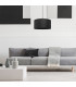 Alba Cylindrical Pendant Ceiling Light Black 40cm-4