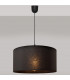 Alba Cylindrical Pendant Ceiling Light Black 40cm-5