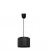 Alba Cylindrical Pendant Ceiling Light Black 40cm