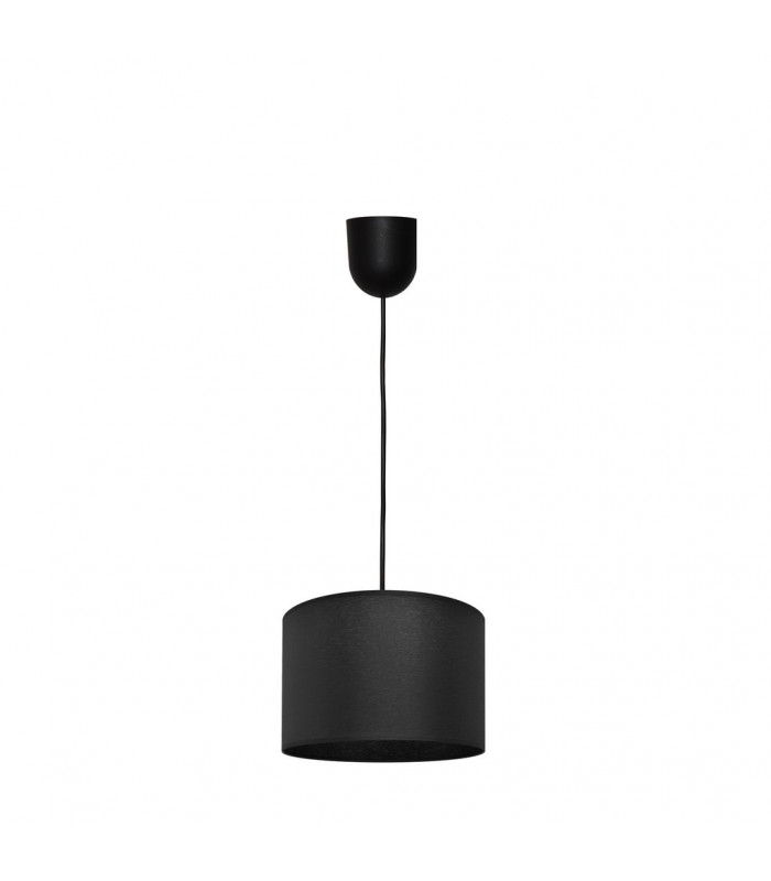 Alba Cylindrical Pendant Ceiling Light Black 40cm