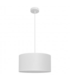 Alba Cylindrical Pendant Ceiling Light White 40cm