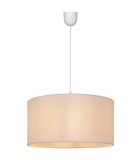 Alba Cylindrical Pendant Ceiling Light White 40cm-2