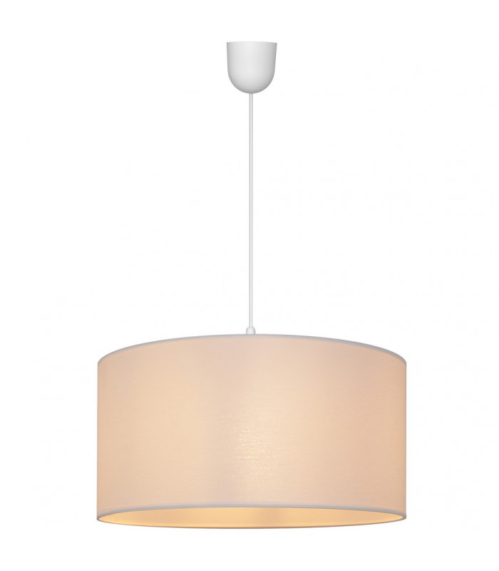Alba Cylindrical Pendant Ceiling Light White 40cm-2