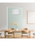 Alba Cylindrical Pendant Ceiling Light White 40cm-4
