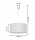 Alba Cylindrical Pendant Ceiling Light White 40cm-5