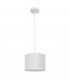 Alba Cylindrical Pendant Ceiling Light White 20cm