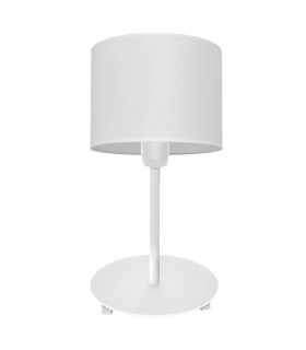 Alba Table Lamp With Round Shade White 20cm