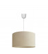 Alba Cylindrical Pendant Ceiling Light Ecru White 45cm