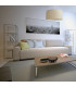 Alba Cylindrical Pendant Ceiling Light Ecru White 40cm-4