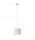 Alba Cylindrical Pendant Ceiling Light Ecru White 20cm