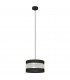 Helen Cylindrical Pendant Ceiling Light Black Gold 25cm-1