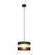 Helen Cylindrical Pendant Ceiling Light Black Gold 25cm-4