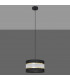 Helen Cylindrical Pendant Ceiling Light Black Gold 25cm-5
