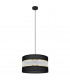 Helen Cylindrical Pendant Ceiling Light Black Gold 35cm