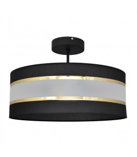Helen Cylindrical Ceiling Light Black Gold 40cm-2