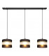 Helen Straight Bar Pendant Ceiling Light Black Gold 65cm