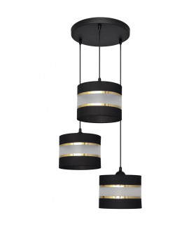 Helen Cluster Pendant Ceiling Light Black Gold 35cm