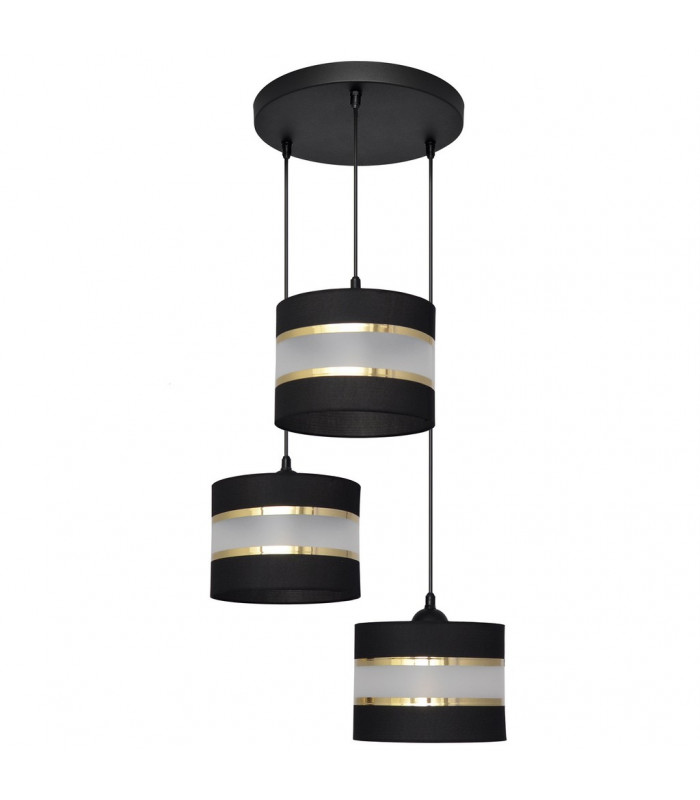 Helen Cluster Pendant Ceiling Light Black Gold 35cm
