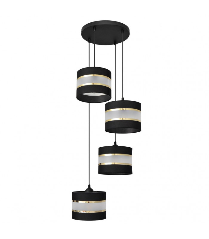 Helen Cluster Pendant Ceiling Light Black Gold 35cm-1