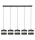 Helen Straight Bar Pendant Ceiling Light Black Gold 115cm-1
