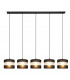 Helen Straight Bar Pendant Ceiling Light Black Gold 115cm-3
