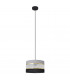 Helen Cylindrical Pendant Ceiling Light Black Gold Grey 25cm-1