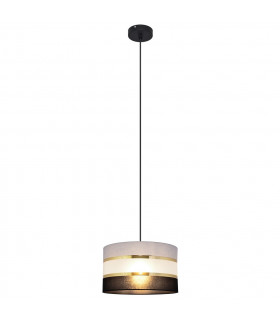 Helen Cylindrical Pendant Ceiling Light Black Gold Grey 25cm-2