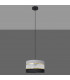Helen Cylindrical Pendant Ceiling Light Black Gold Grey 25cm-3