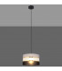 Helen Cylindrical Pendant Ceiling Light Black Gold Grey 25cm-4