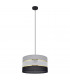 Helen Cylindrical Pendant Ceiling Light Black Gold Grey 35cm