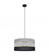 Helen Cylindrical Pendant Ceiling Light Black Gold Grey 40cm