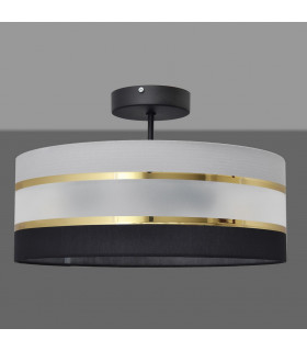 Helen Cylindrical Ceiling Light Black Gold Grey 40cm-2