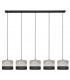 Helen Straight Bar Pendant Ceiling Light Black Gold Grey 115cm