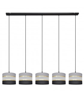 Helen Straight Bar Pendant Ceiling Light Black Gold Grey 115cm