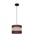 Helen Cylindrical Pendant Ceiling Light Brown Gold Black 20cm