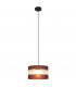 Helen Cylindrical Pendant Ceiling Light Brown Gold Black 25cm-2