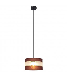 Helen Cylindrical Pendant Ceiling Light Brown Gold Black 25cm-2
