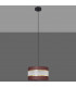 Helen Cylindrical Pendant Ceiling Light Brown Gold Black 25cm-3