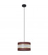 Helen Cylindrical Pendant Ceiling Light Brown Gold Black 25cm-4