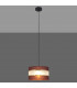 Helen Cylindrical Pendant Ceiling Light Brown Gold Black 25cm-5