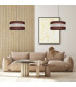 Helen Cylindrical Pendant Ceiling Light Brown Gold Black 25cm-6