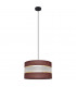 Helen Cylindrical Pendant Ceiling Light Brown Gold Black 35cm