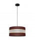 Helen Cylindrical Pendant Ceiling Light Brown Gold Black 40cm