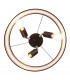 Helen Cylindrical Ceiling Light Brown Gold Black 40cm-5